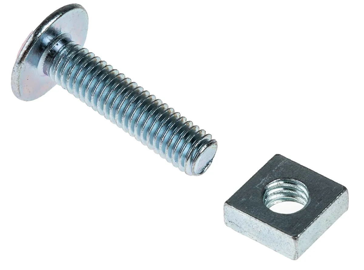 Dado per tetti in Acciaio zincato lucido RS PRO, filettatura M6 x 25mm, guida Phillips