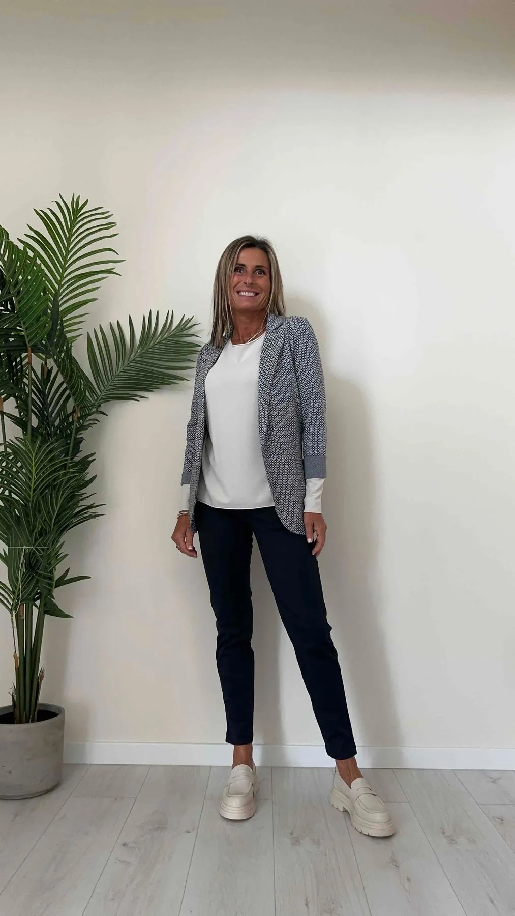 DAFNE - 6139P28 - GIACCA JERSEY DI COTONE FANTASIA ROMBI CON LUREX