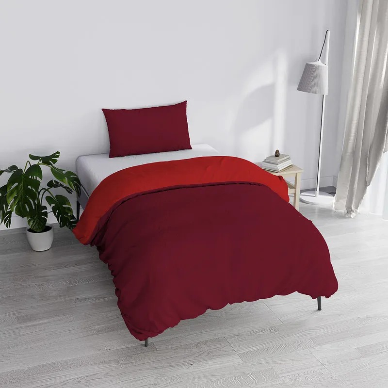 DATEX Parure copripiumino linea Natural Color, rosso/bordeaux