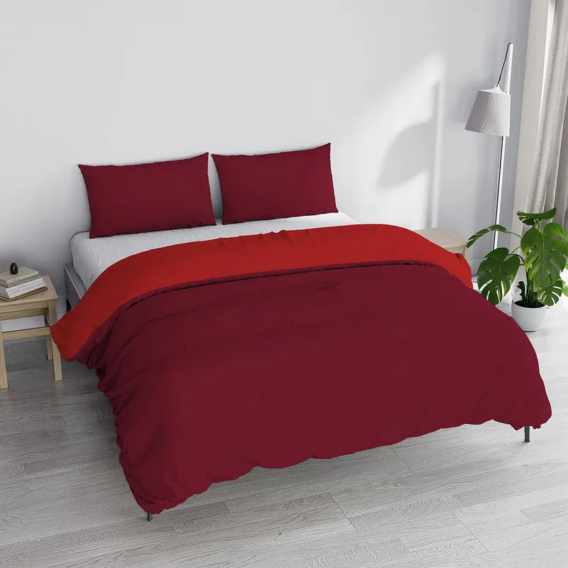 DATEX Parure copripiumino linea Natural Color, rosso/bordeaux