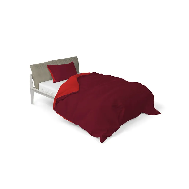 DATEX Parure copripiumino linea Natural Color, rosso/bordeaux