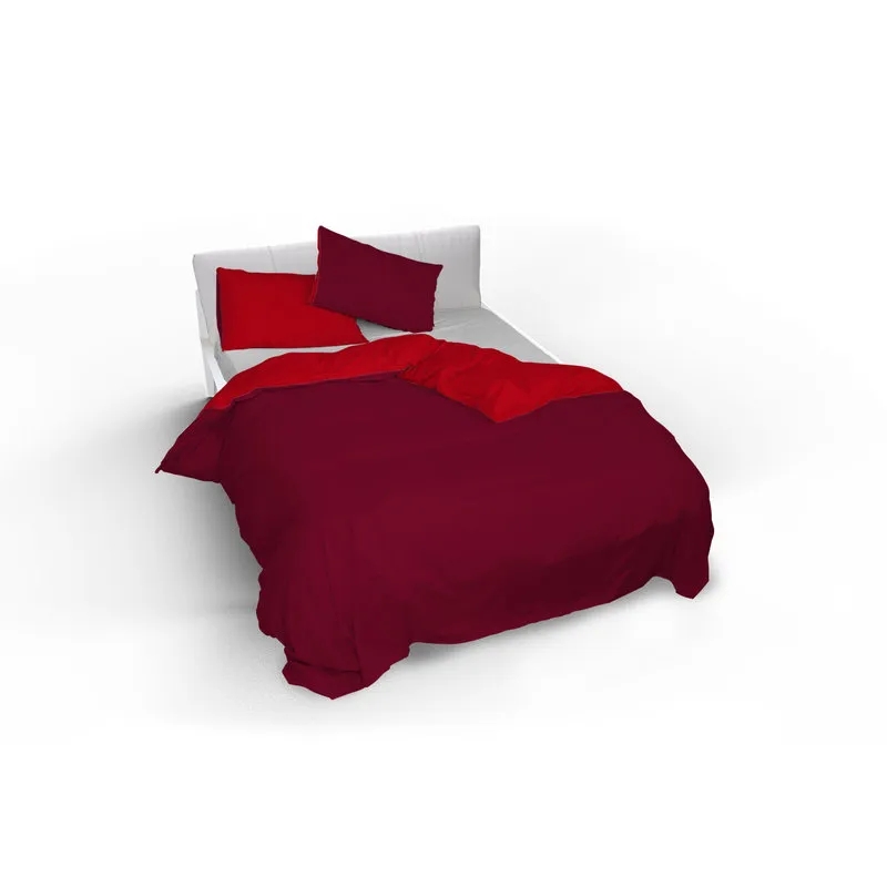 DATEX Parure copripiumino linea Natural Color, rosso/bordeaux