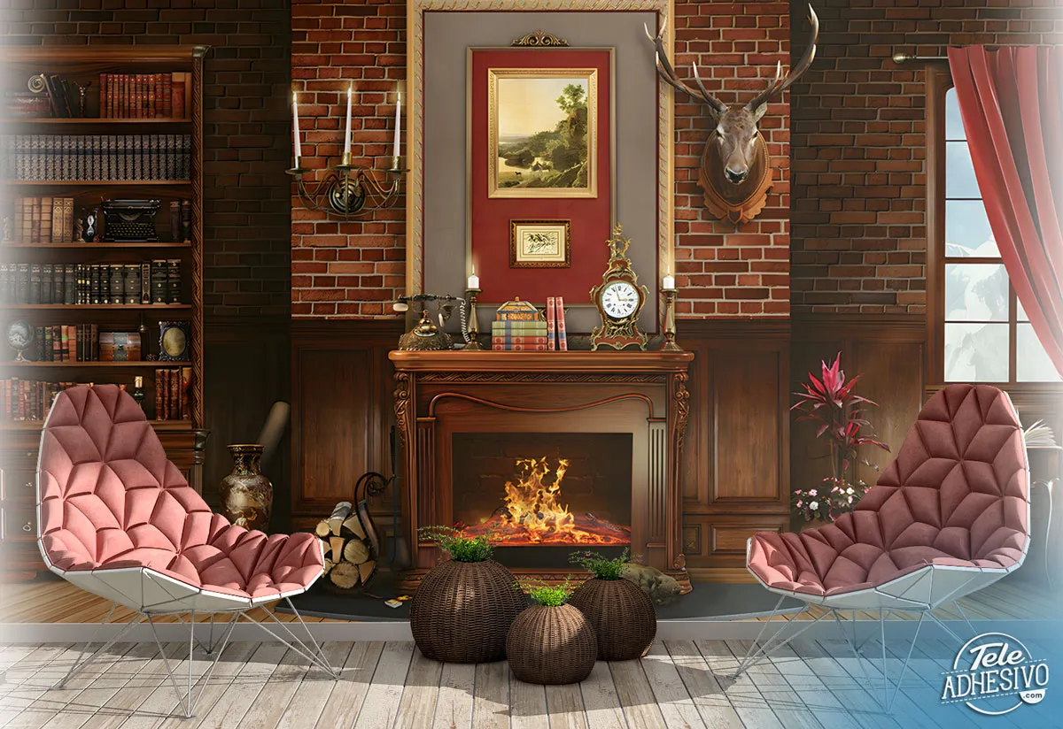 Decorazione antica del soggiorno - FOTOMURALI