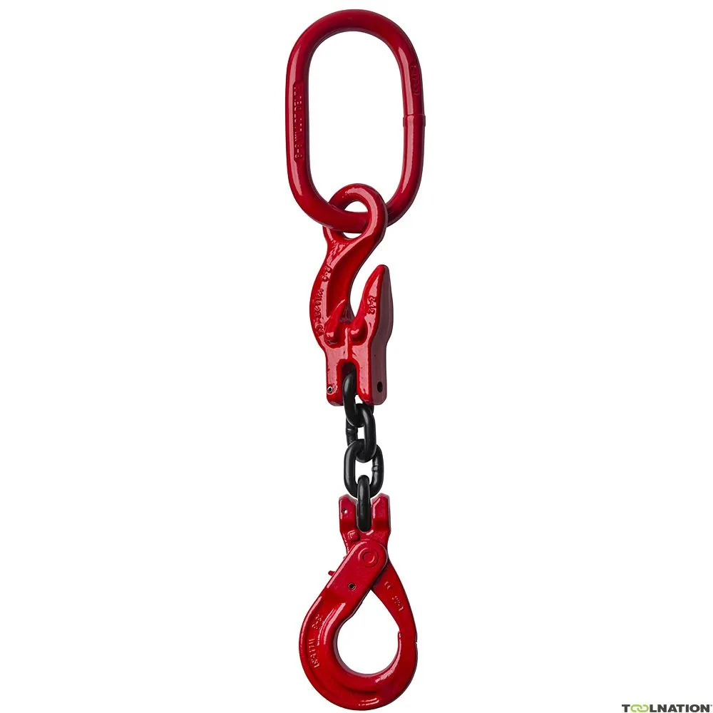 Delta YE.8.1SVI.10.040 Imbracatura a catena, 4 metri, gancio di sicurezza con gancio di trattenuta, 3,15 tonnellate