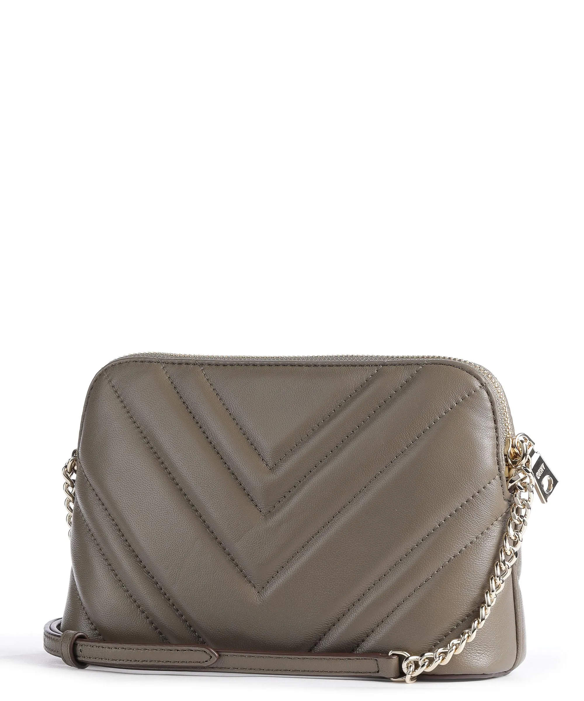  DKNY Madison Borsa a tracolla cuoio di agnello taupe  