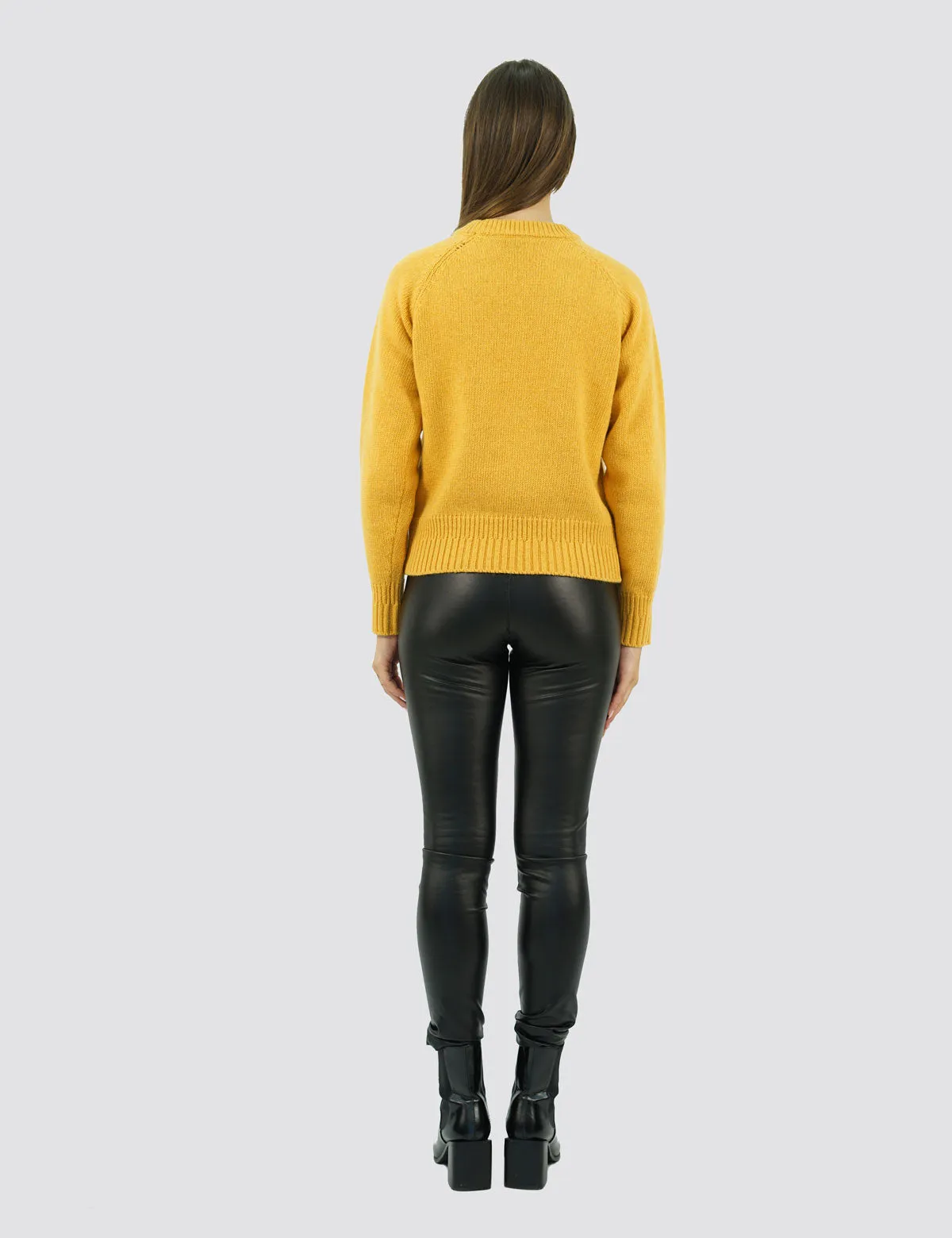 Elegante Maglia Girocollo Raglan - Maglia Donna Invernali - Autunno/Inverno - Misto Lana Reciclata - Fatto in Italia | Brunella 