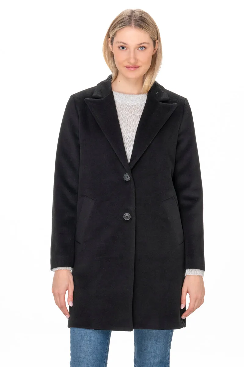  Elia Uomo Cappotto nero corto daniela Made in Italy  