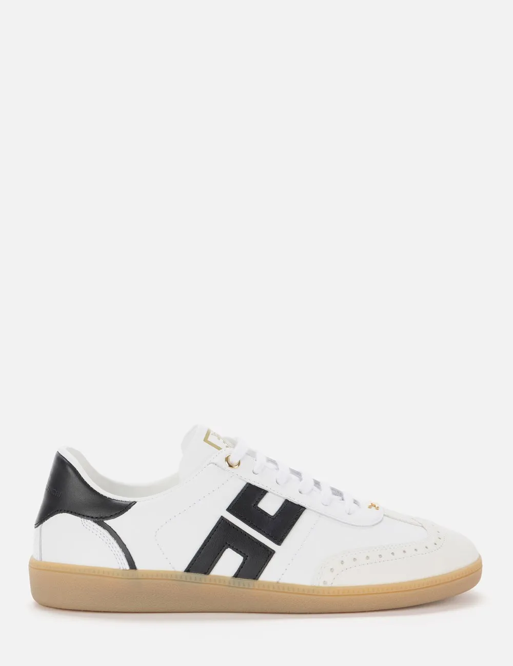 Elisabetta Franchi     Sneakers in pelle scudetto avorio nero