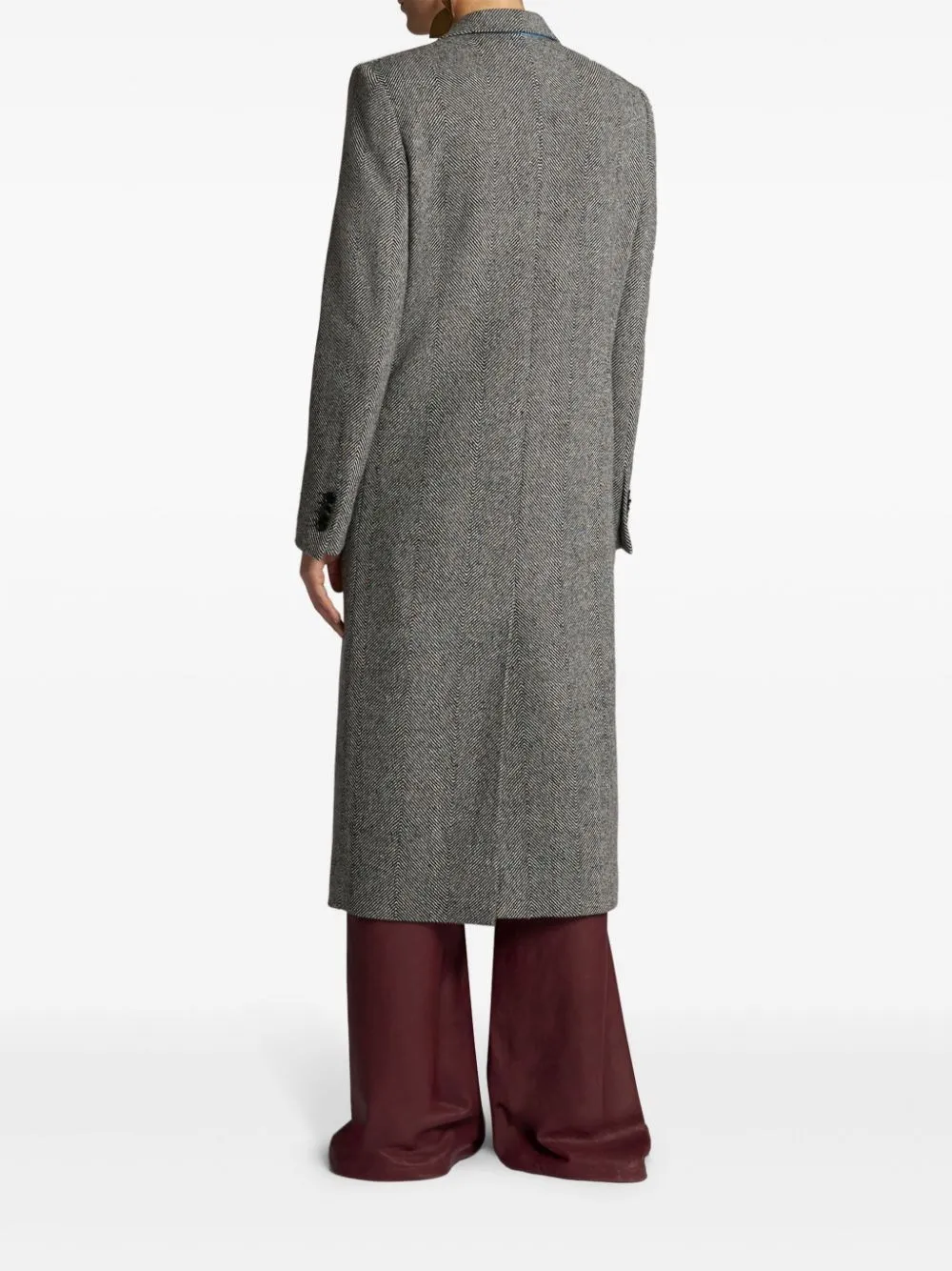   Etro  Cappotto lungo spina di pesce  