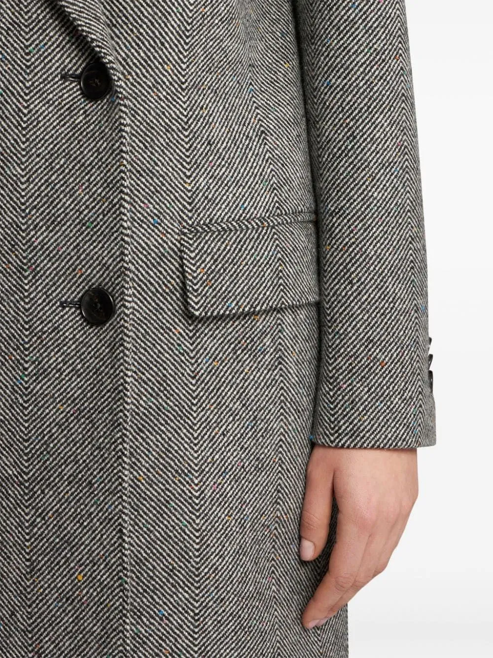   Etro  Cappotto lungo spina di pesce  