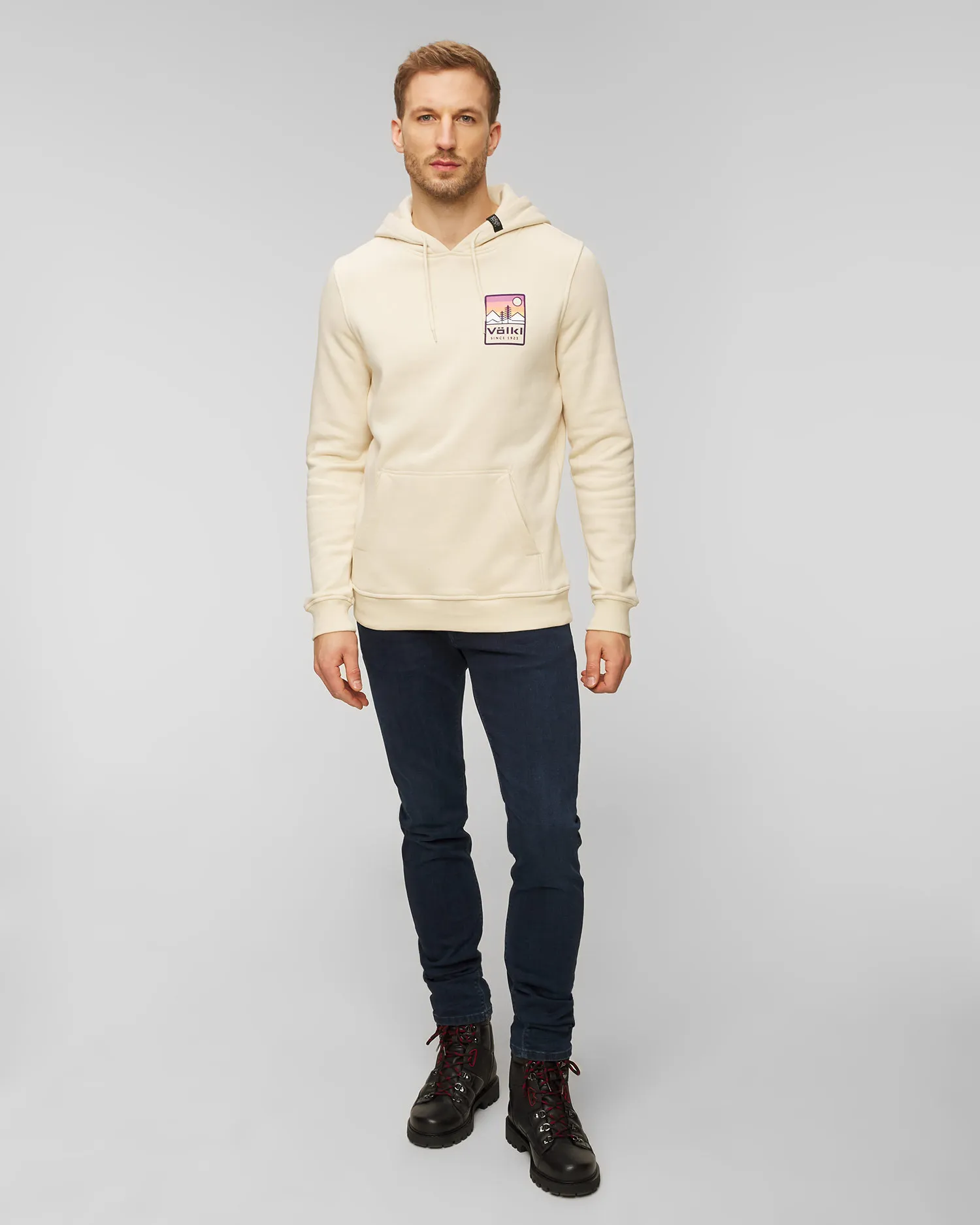 Felpa beige da uomo Volkl 100 Years Rise And Shine Hoodie Sand 198215-nd