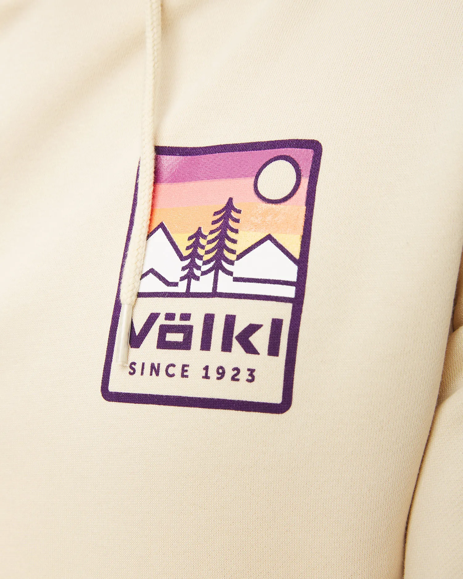 Felpa beige da uomo Volkl 100 Years Rise And Shine Hoodie Sand 198215-nd