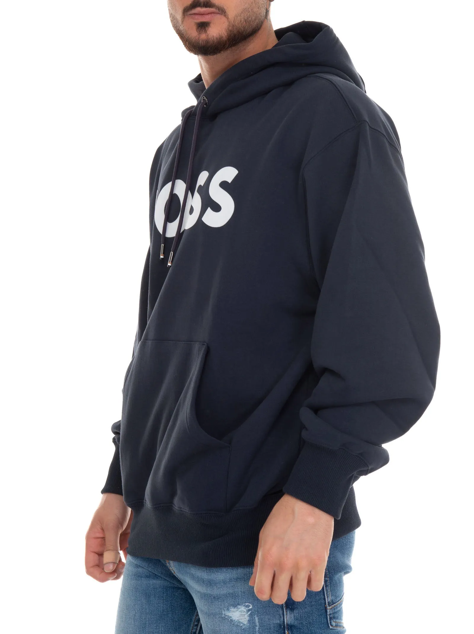 Felpa con cappuccio SULLIVAN08 Blu BOSS Uomo