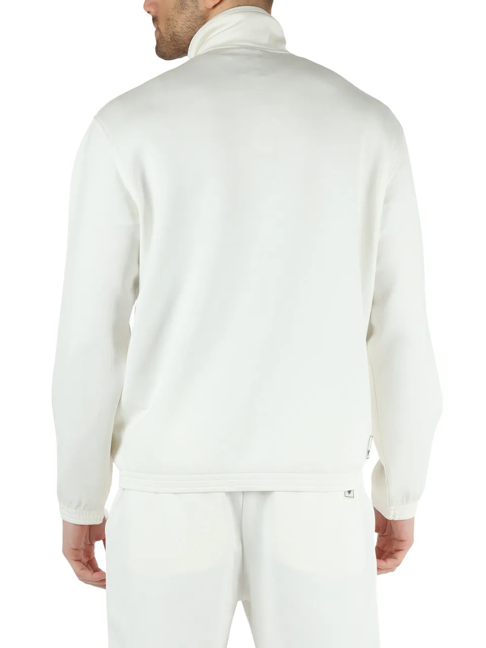Felpa con zip TRAVEL ESSENTIAL in double jersey di misto cotone