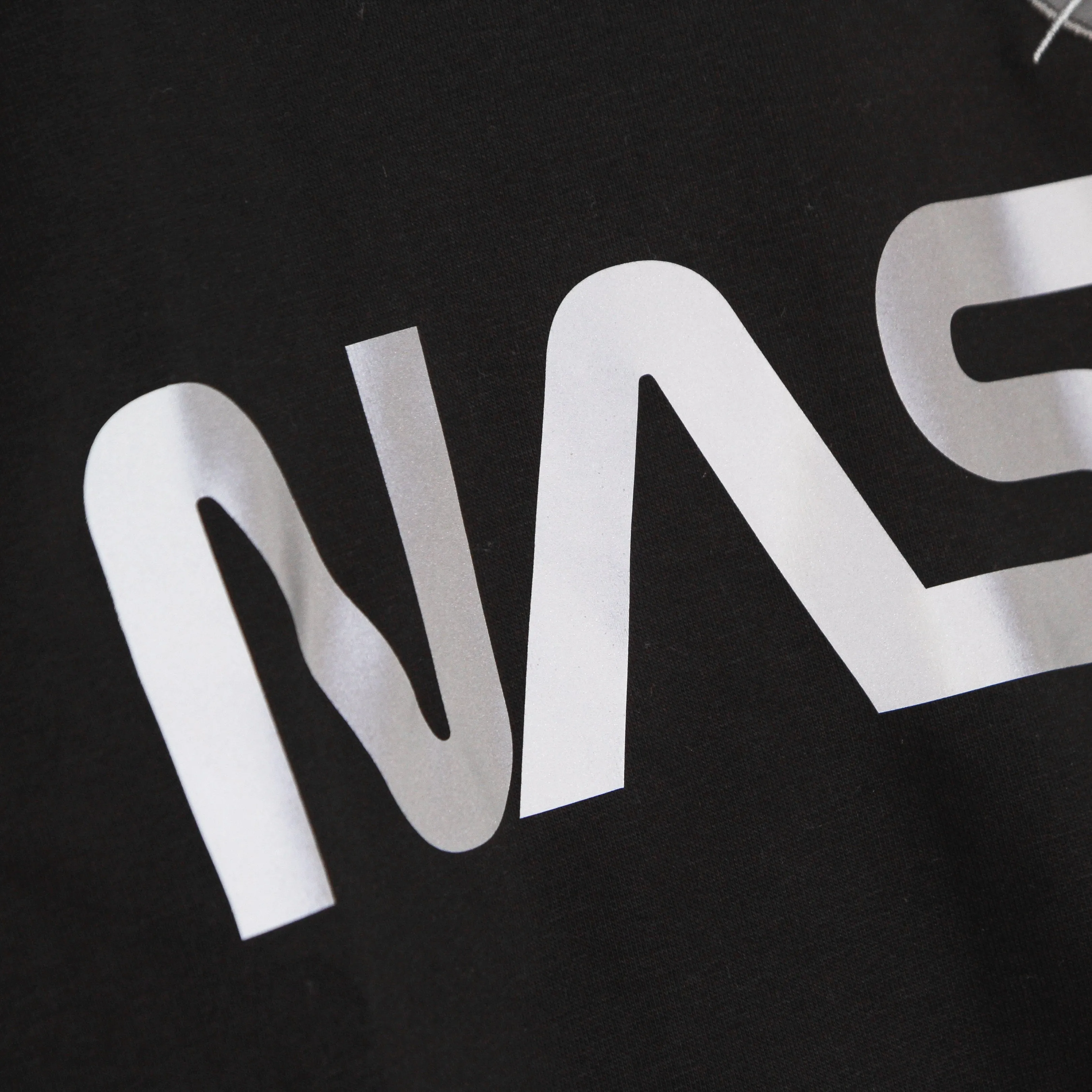 Felpa Girocollo Uomo Nasa Reflective Sweater Black