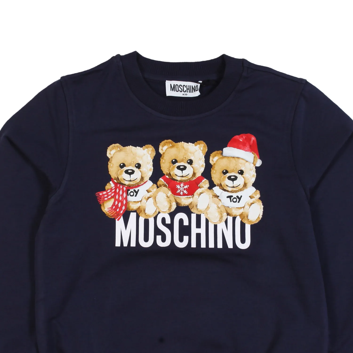 Felpa Kids Blu Con Orsetti Moschino