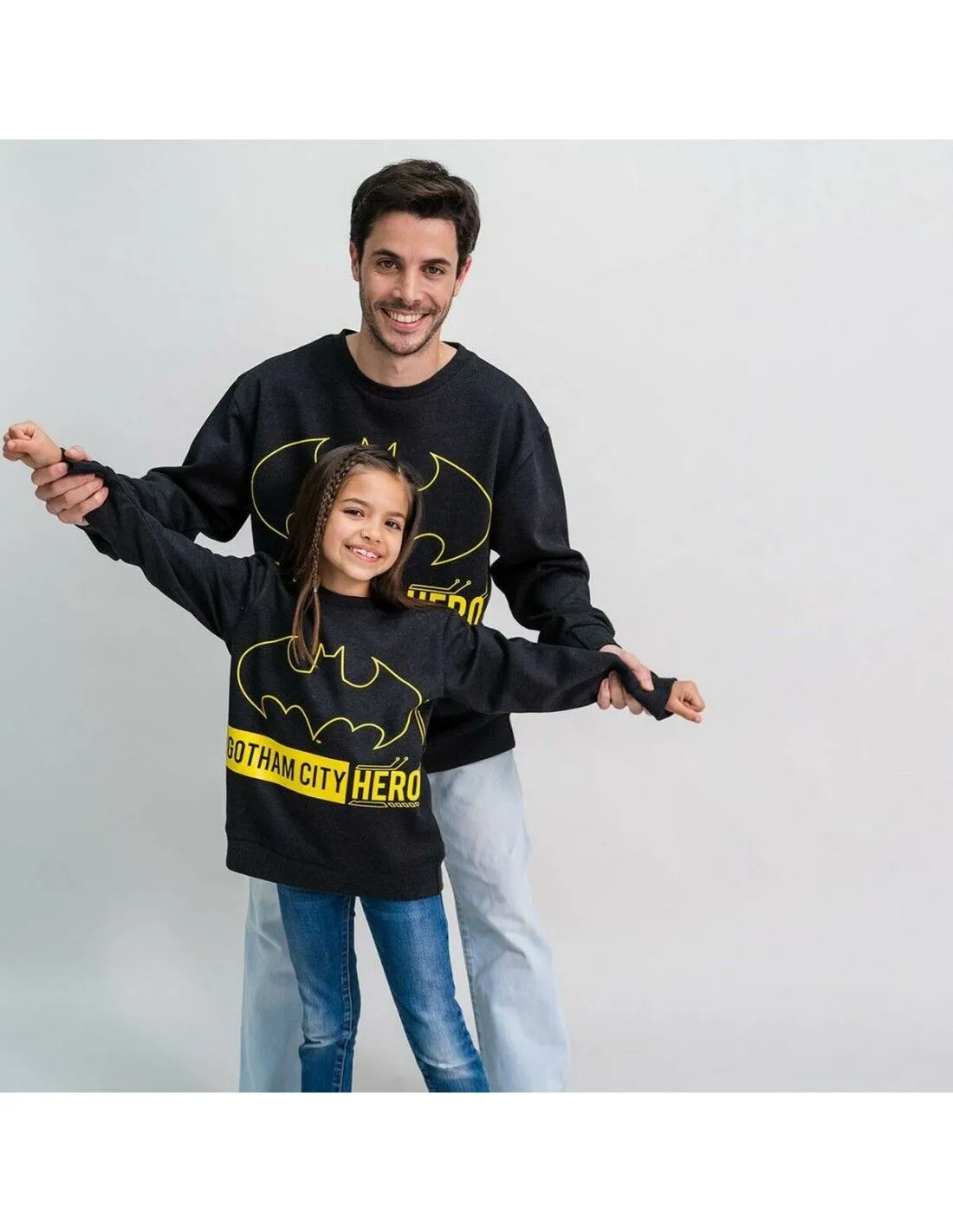 Felpa senza Cappuccio Bambino Batman Nero Taglia 12 anni