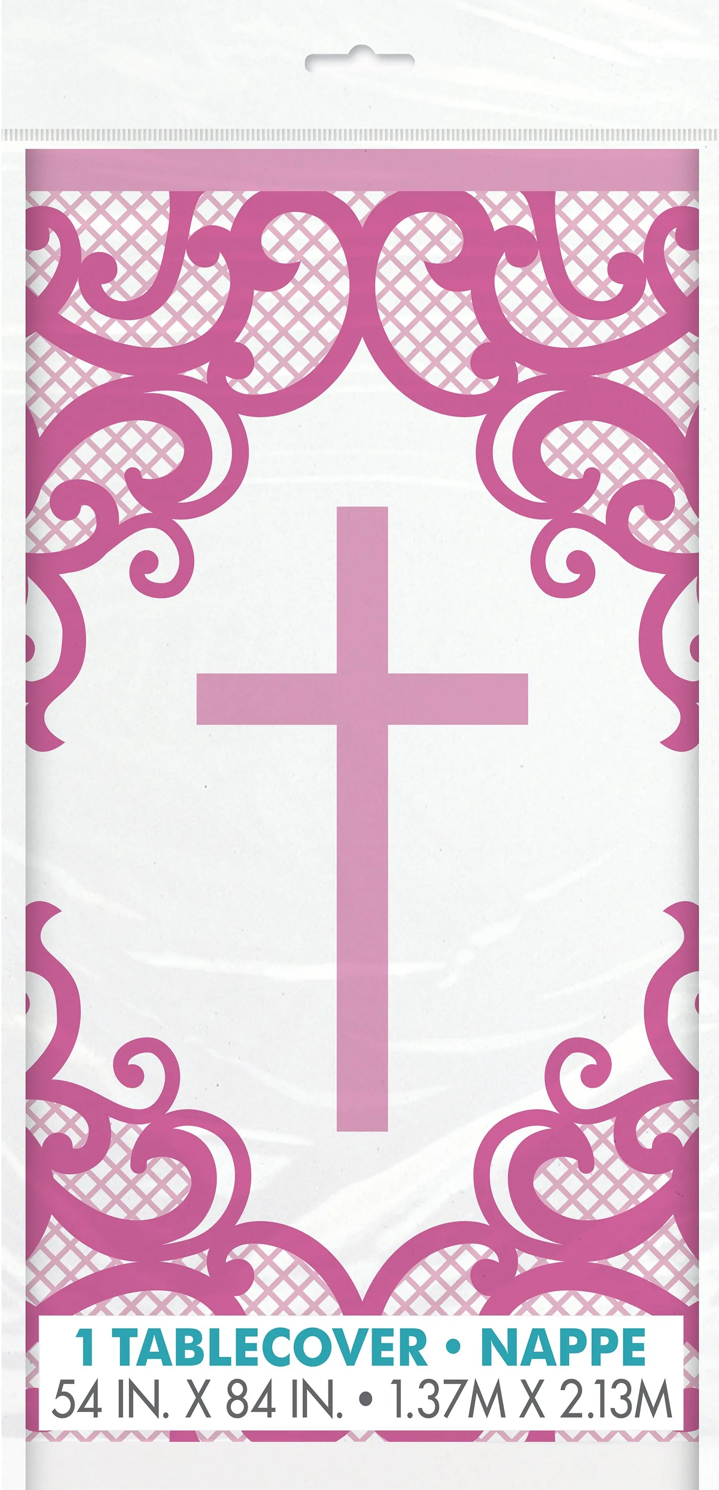Festive Tovaglia rosa 1,37 x 2,13 m