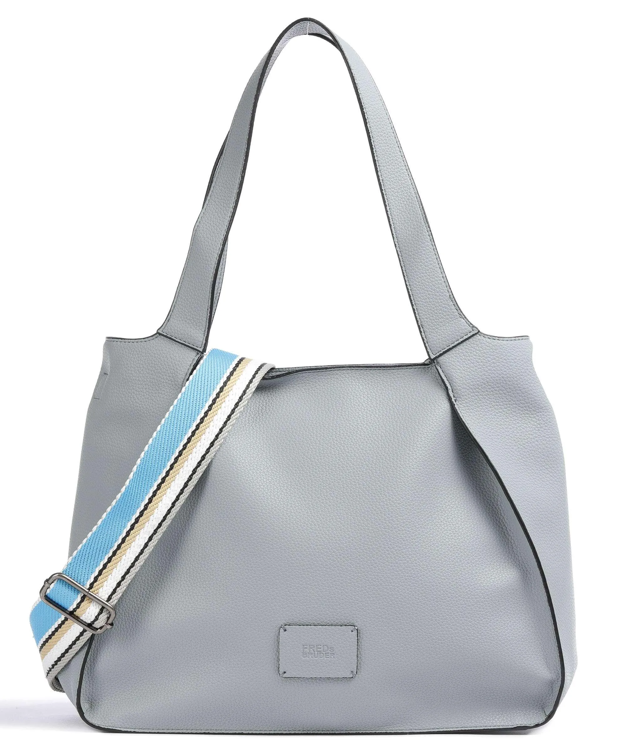  FredsBruder Burk Borsa shopper pelle granulata blu chiaro  