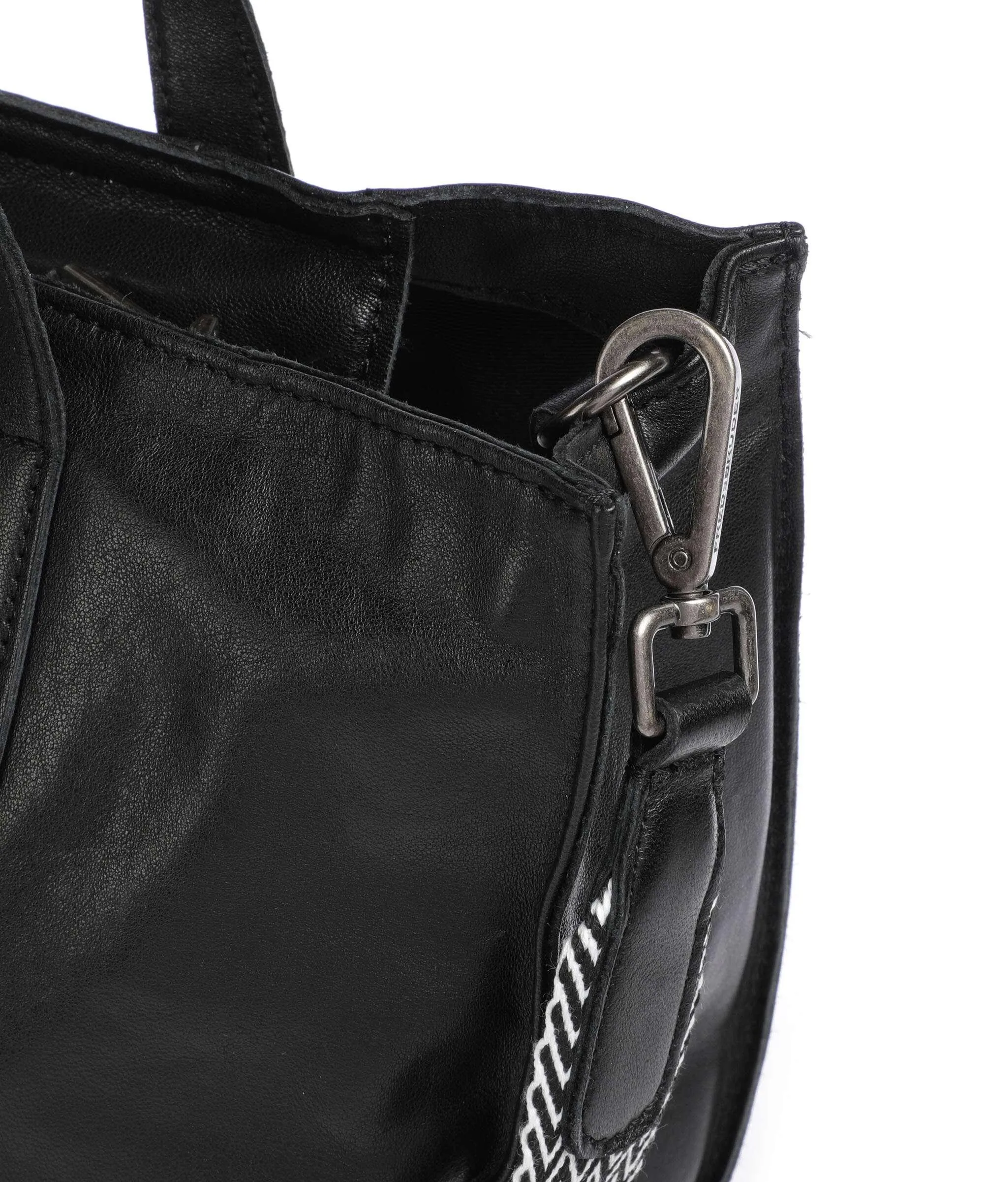  FredsBruder Jerren Borsa shopper pelle a grana fine nero  