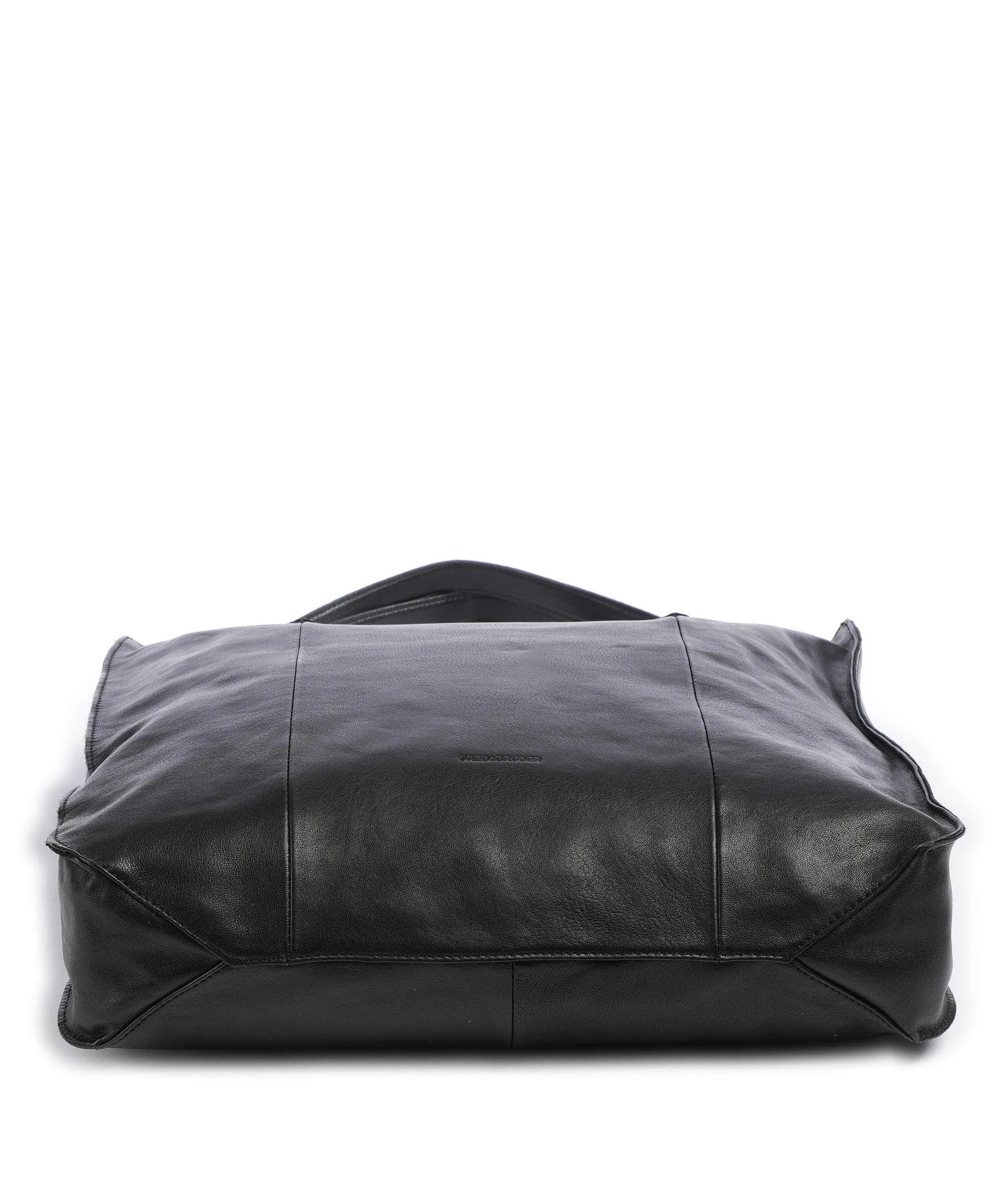  FredsBruder Jerren Borsa shopper pelle a grana fine nero  