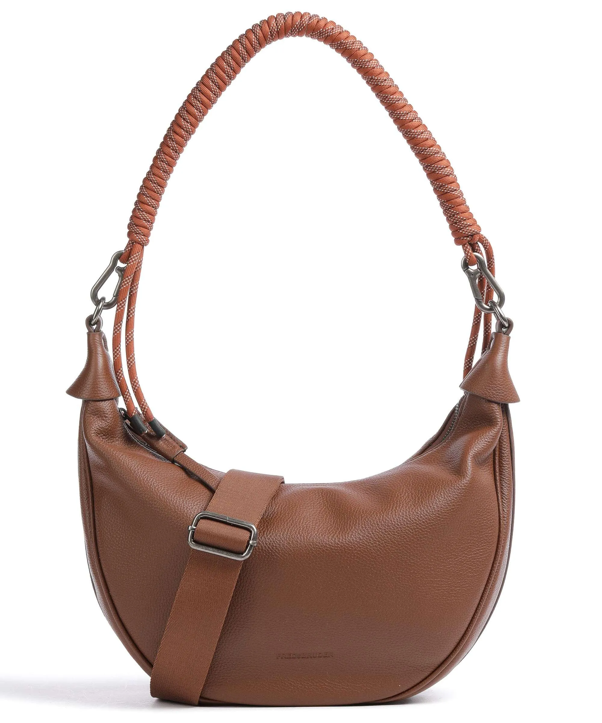  FredsBruder Nea Borsa hobo pelle granulata marrone  