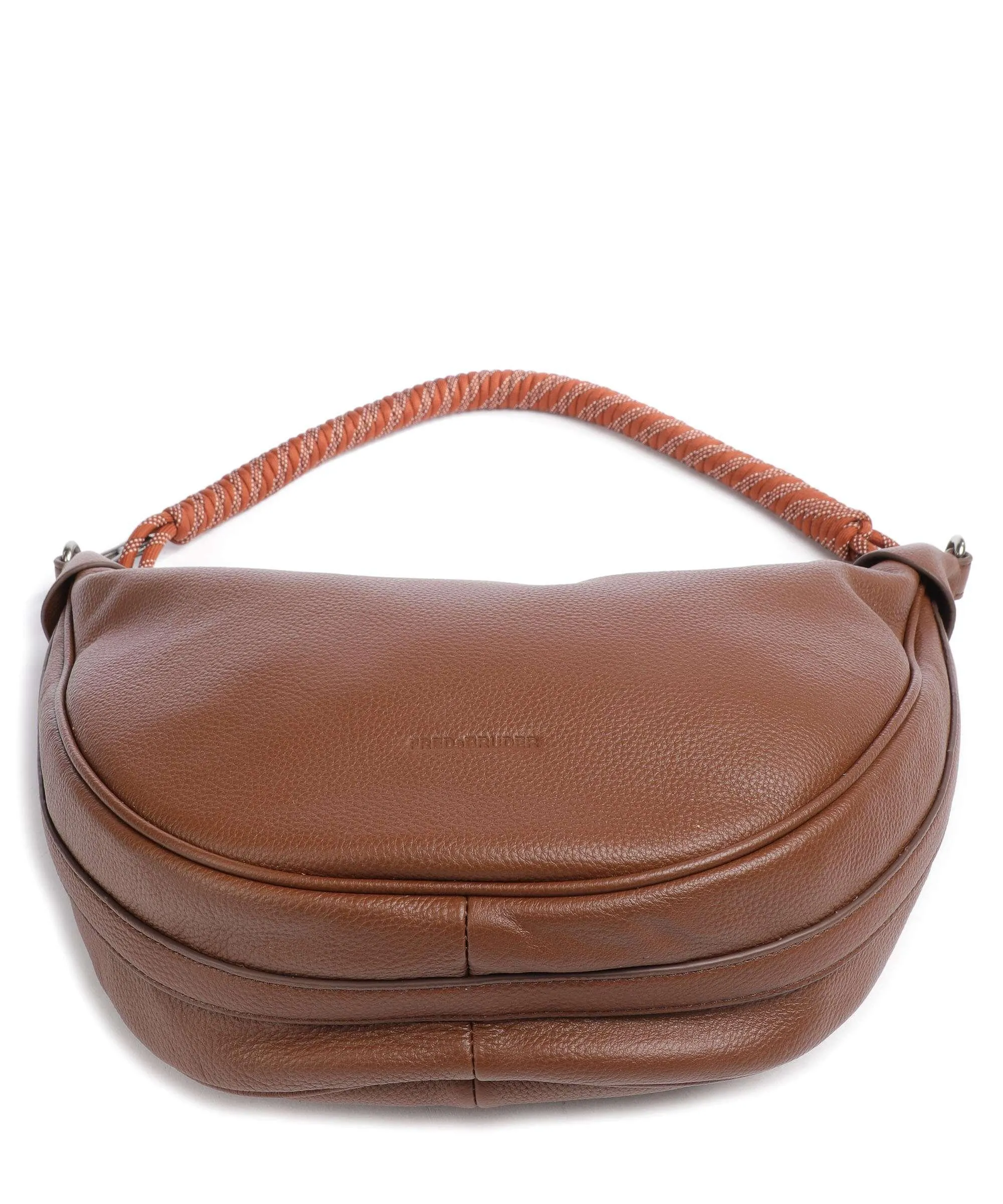  FredsBruder Nea Borsa hobo pelle granulata marrone  