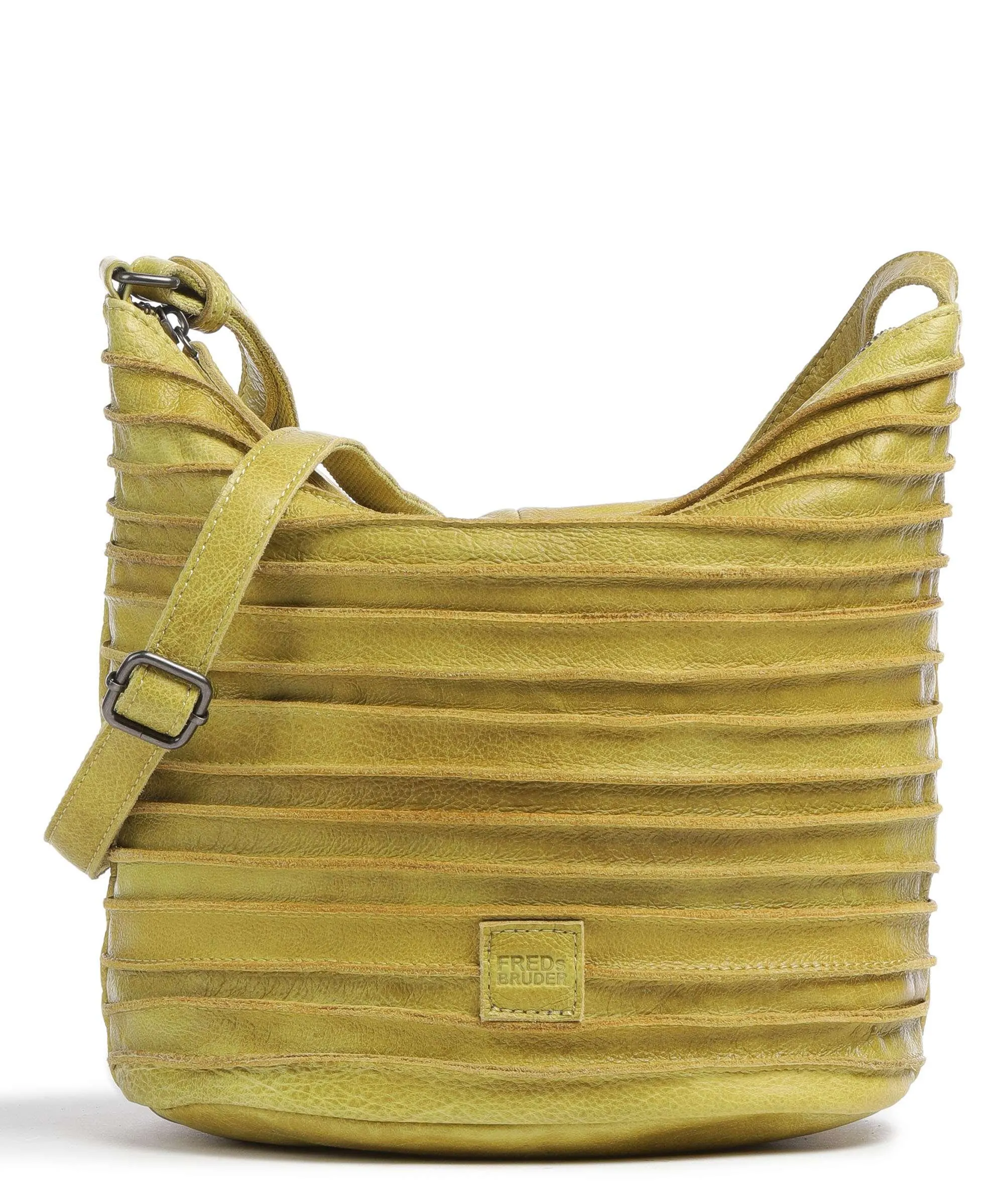  FredsBruder Riffelinchen Borsa a tracolla pelle granulata giallo  