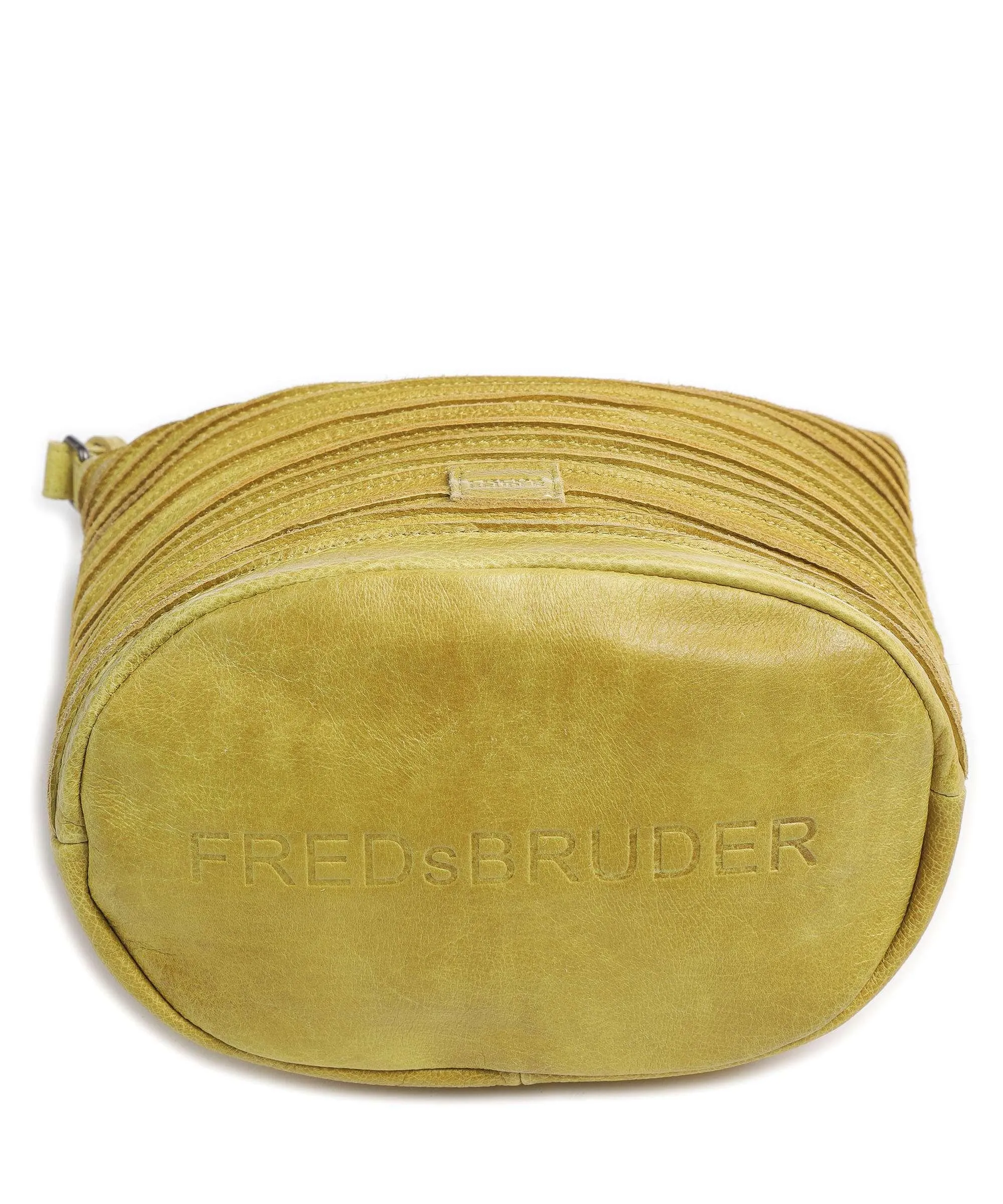  FredsBruder Riffelinchen Borsa a tracolla pelle granulata giallo  