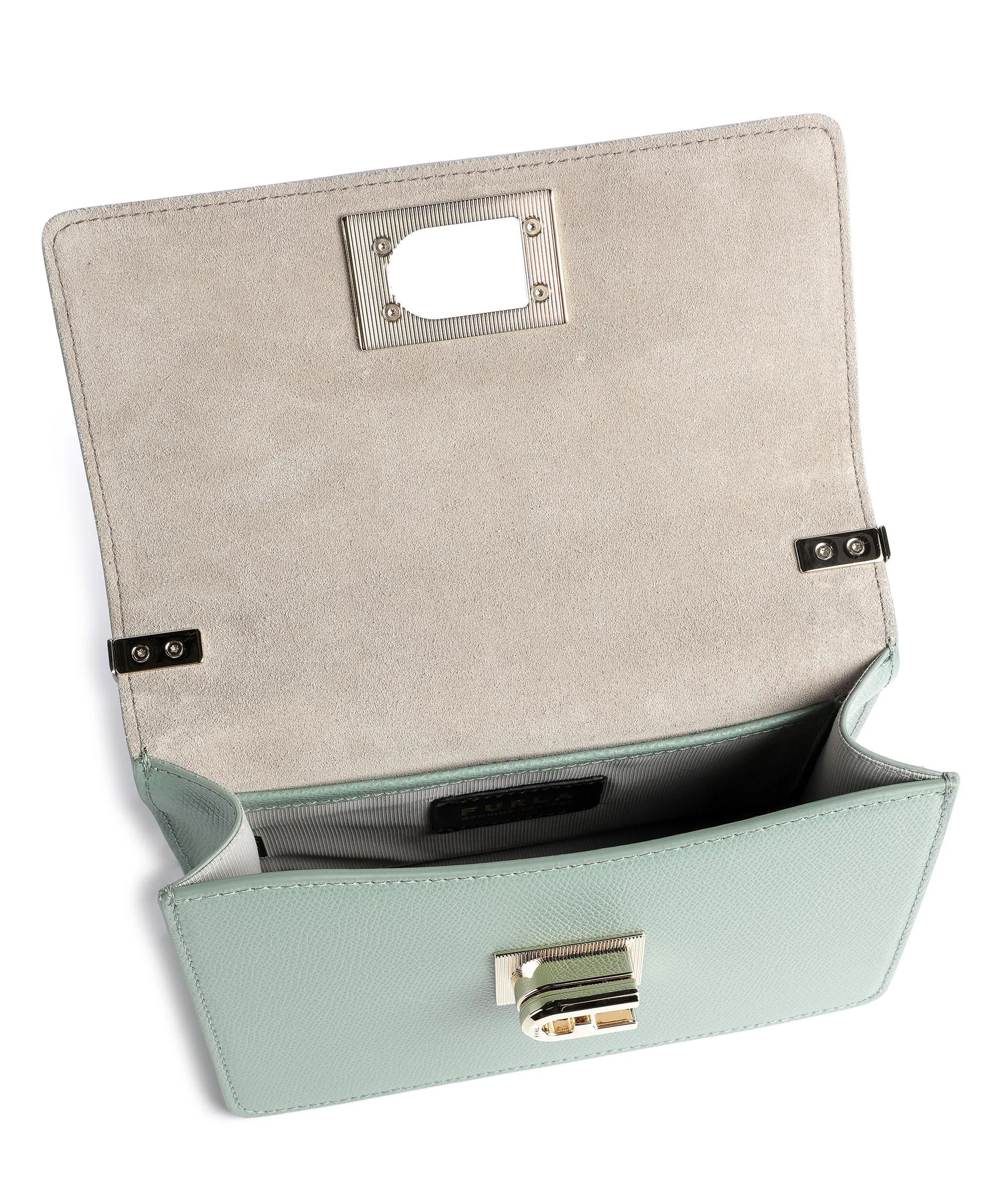  Furla 1927 Mini Borsa a spalla pelle di vacchetta grana verde  