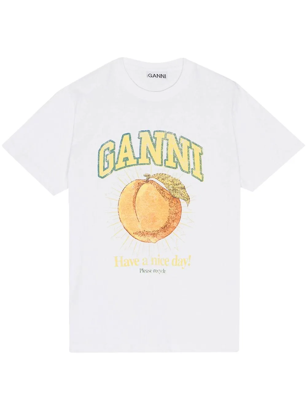 GANNI T-SHIRT PEACH