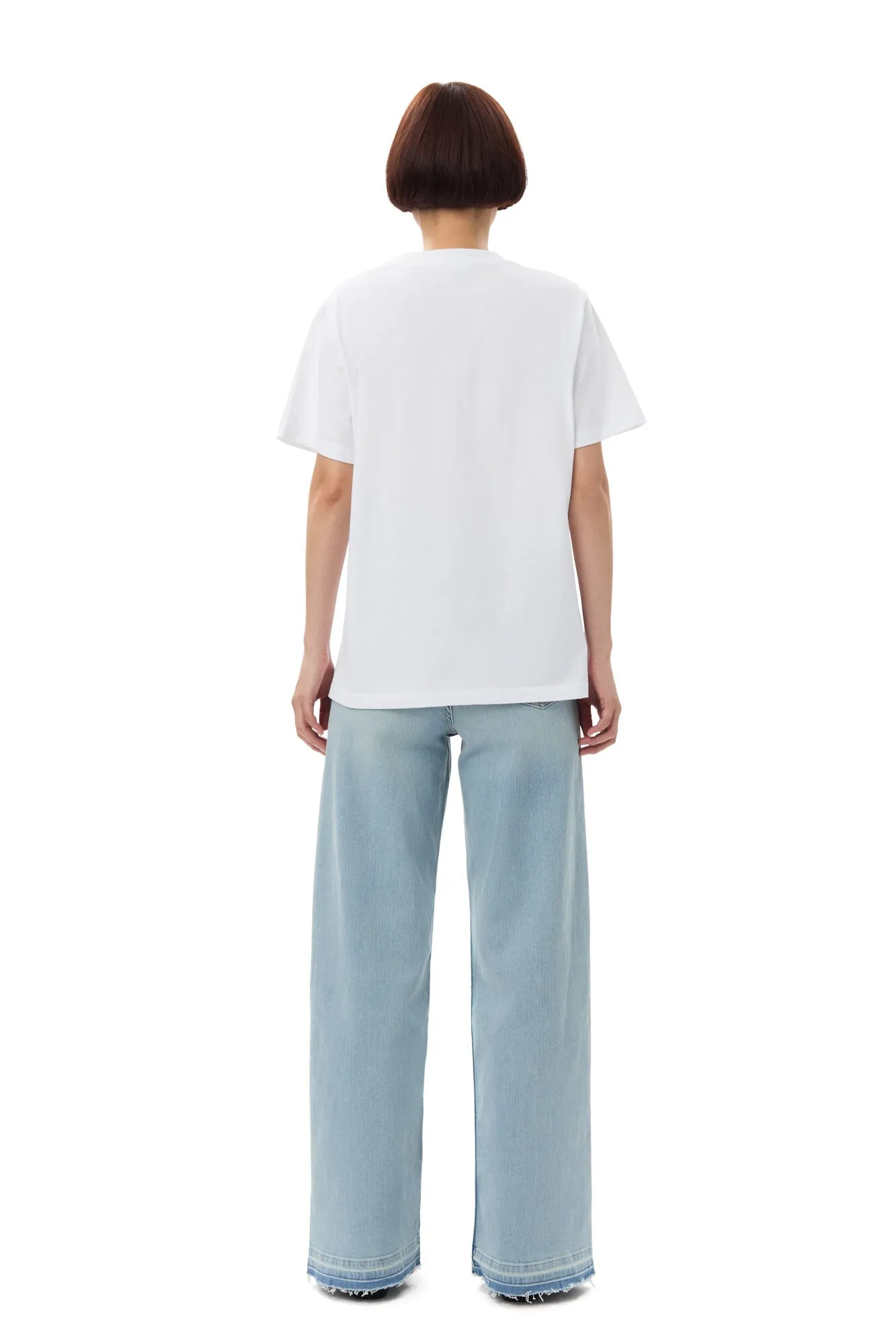 GANNI T-SHIRT PEACH