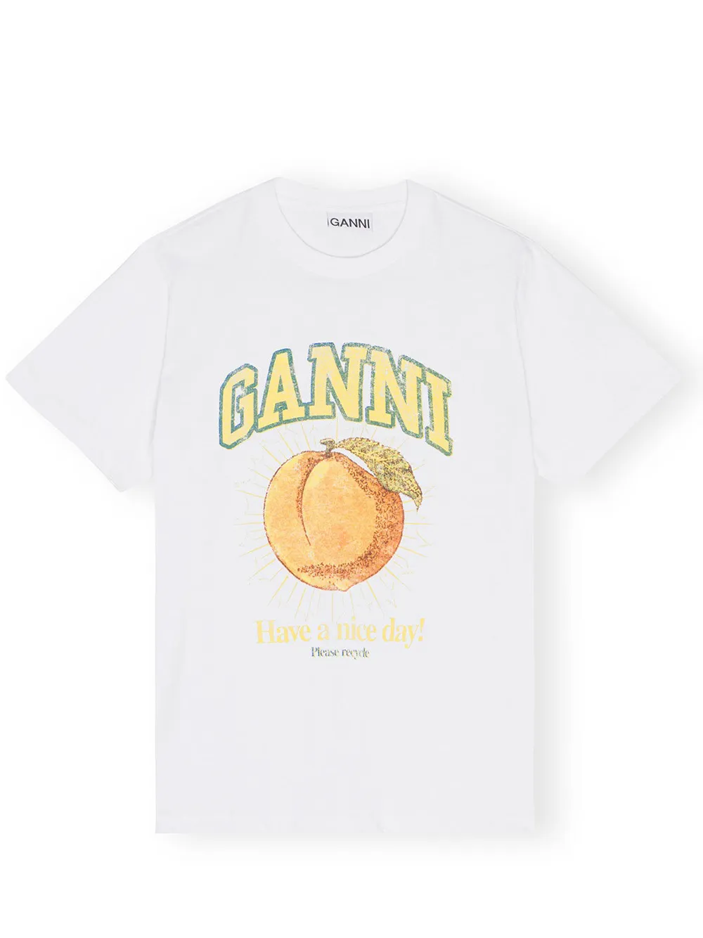 GANNI T-SHIRT PEACH