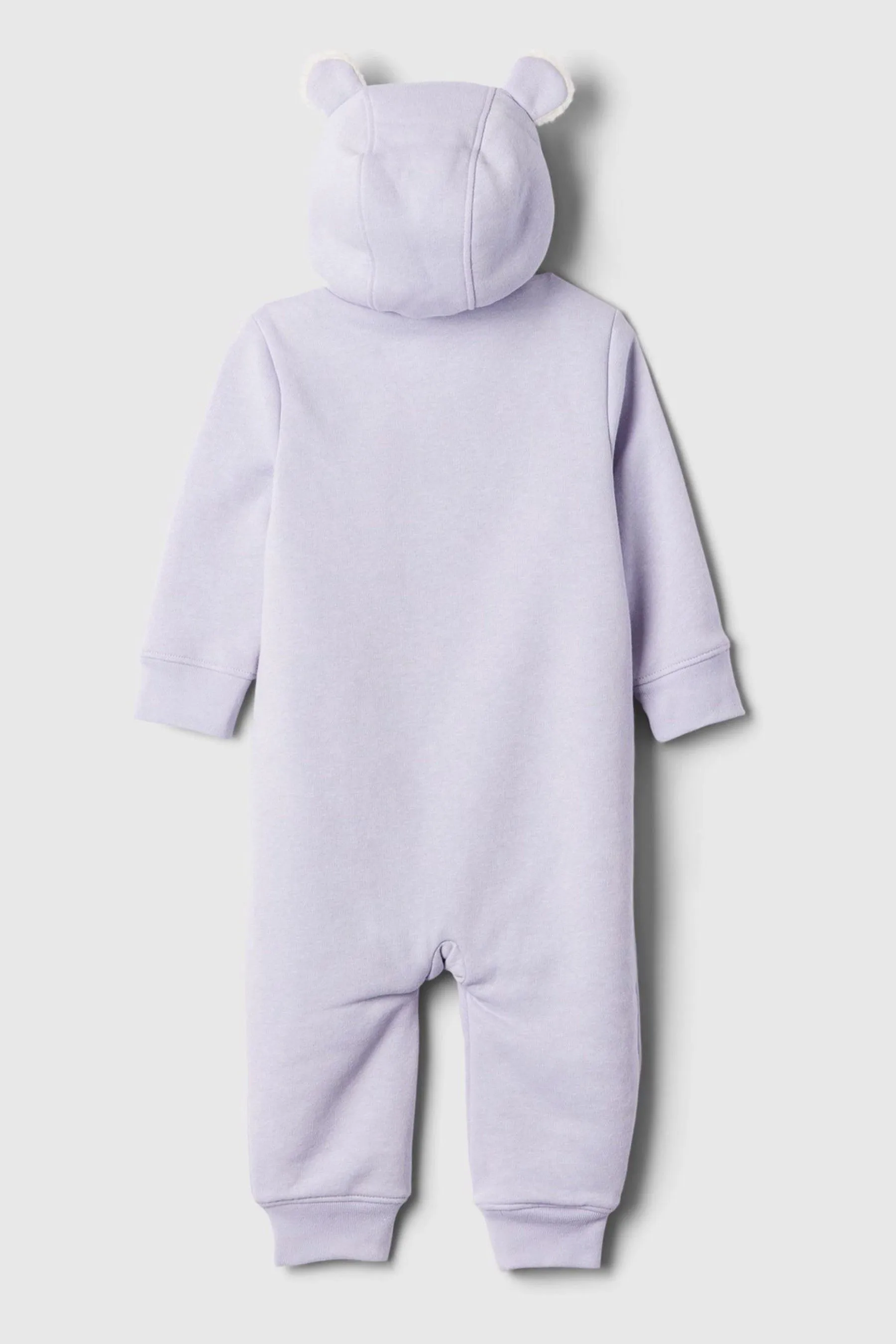 Gap Logo Sherpa Lined Zip Hooded All in One (Newborn - 24mths)    