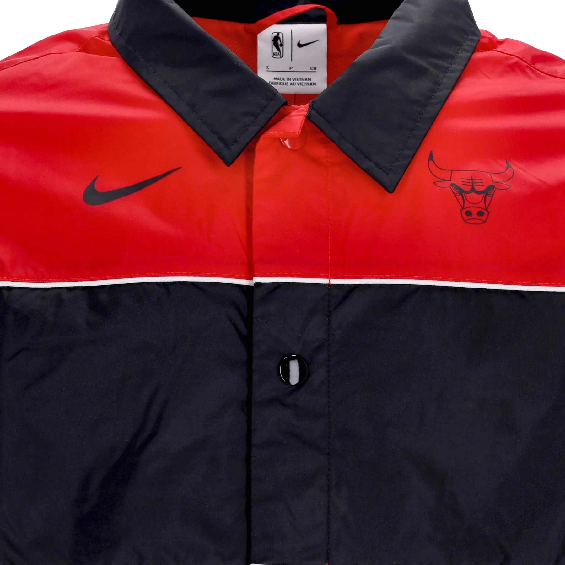 Giacca Coach Jacket Uomo Nba Full-snap Lightweight Jacket Chibul University Red/black/white