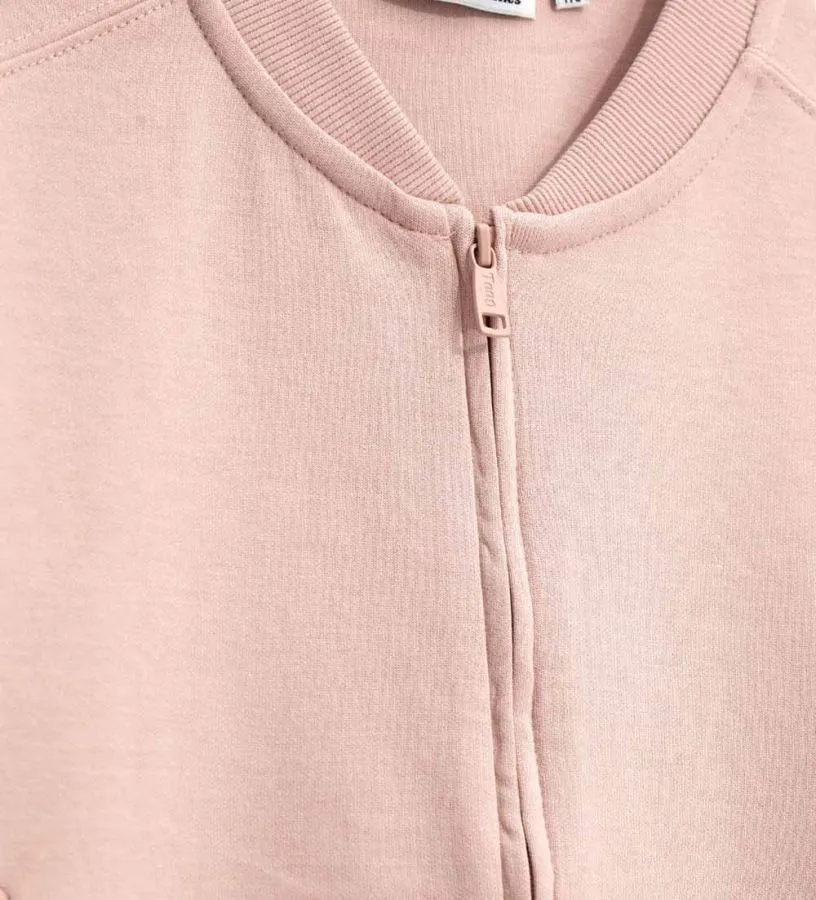 --Giacca con zip e stampa-