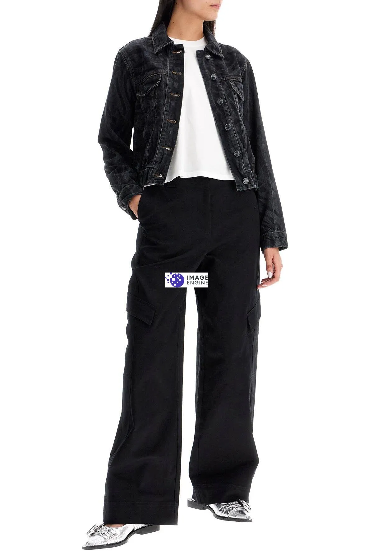 Giacca corta in denim Lazer