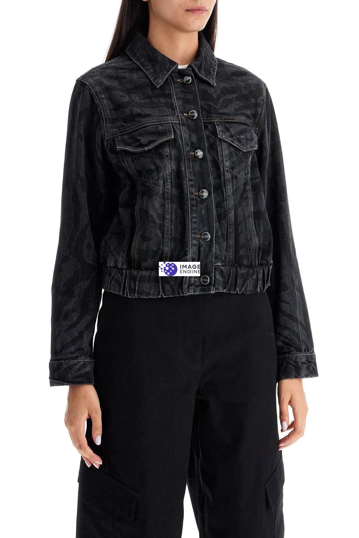 Giacca corta in denim Lazer