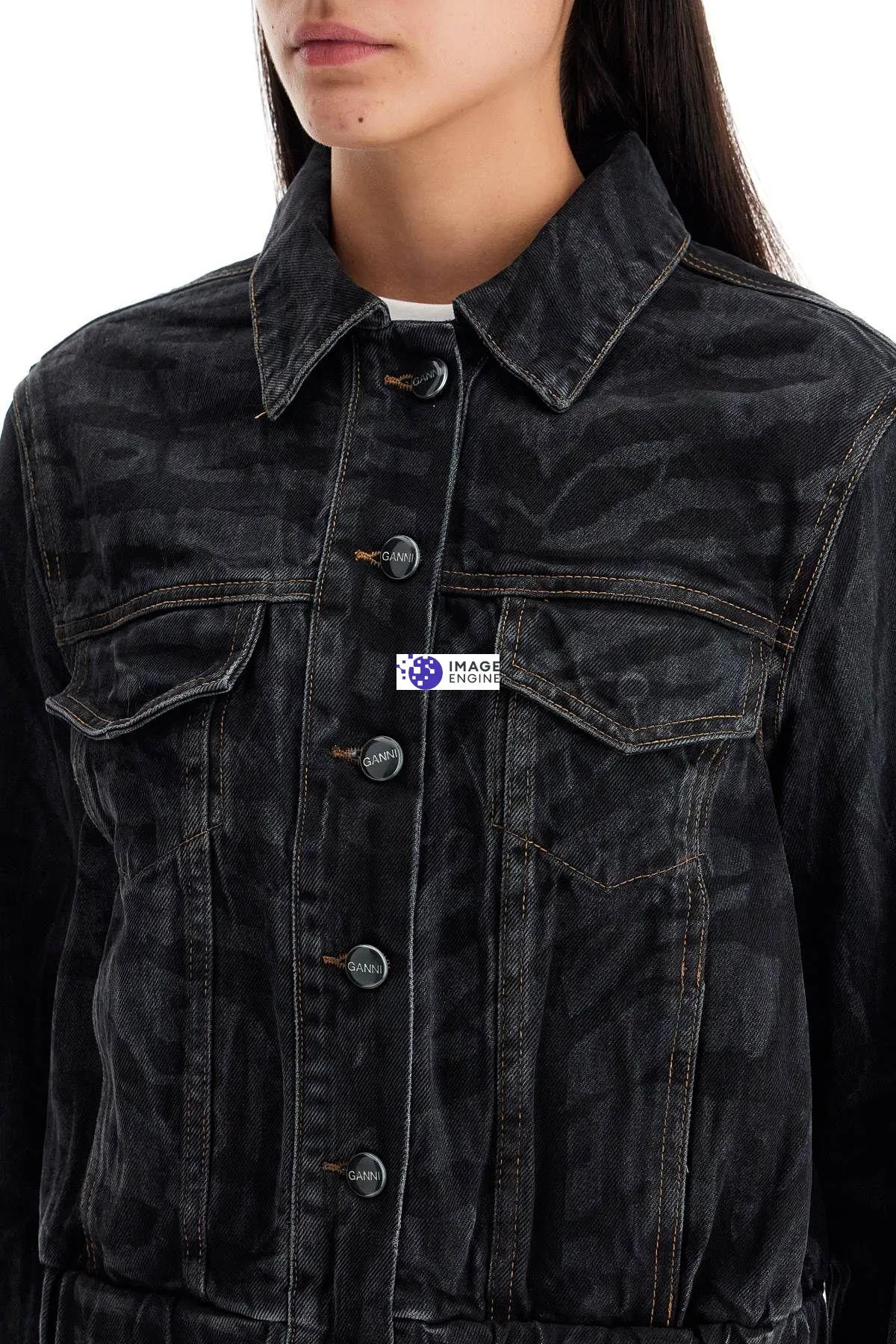 Giacca corta in denim Lazer