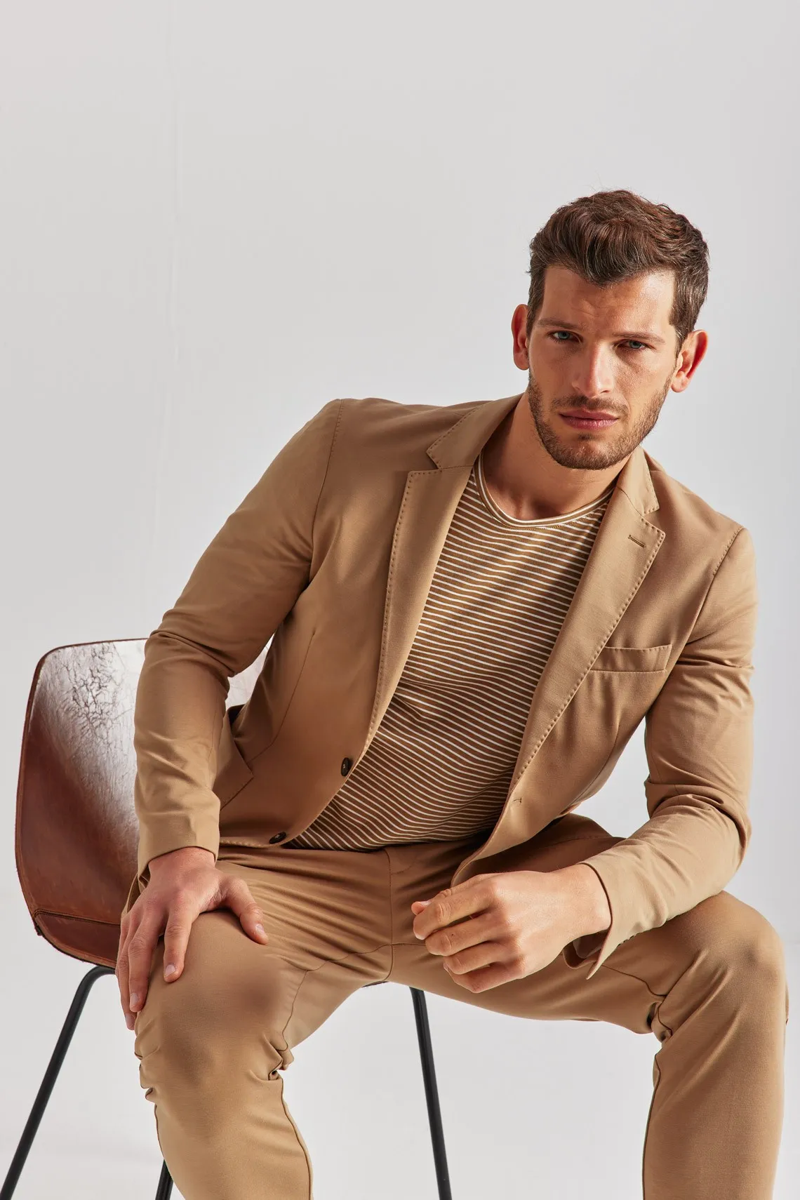 GIACCA IN JERSEY BEIGE