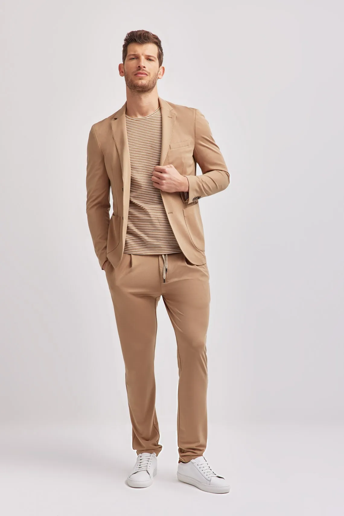 GIACCA IN JERSEY BEIGE