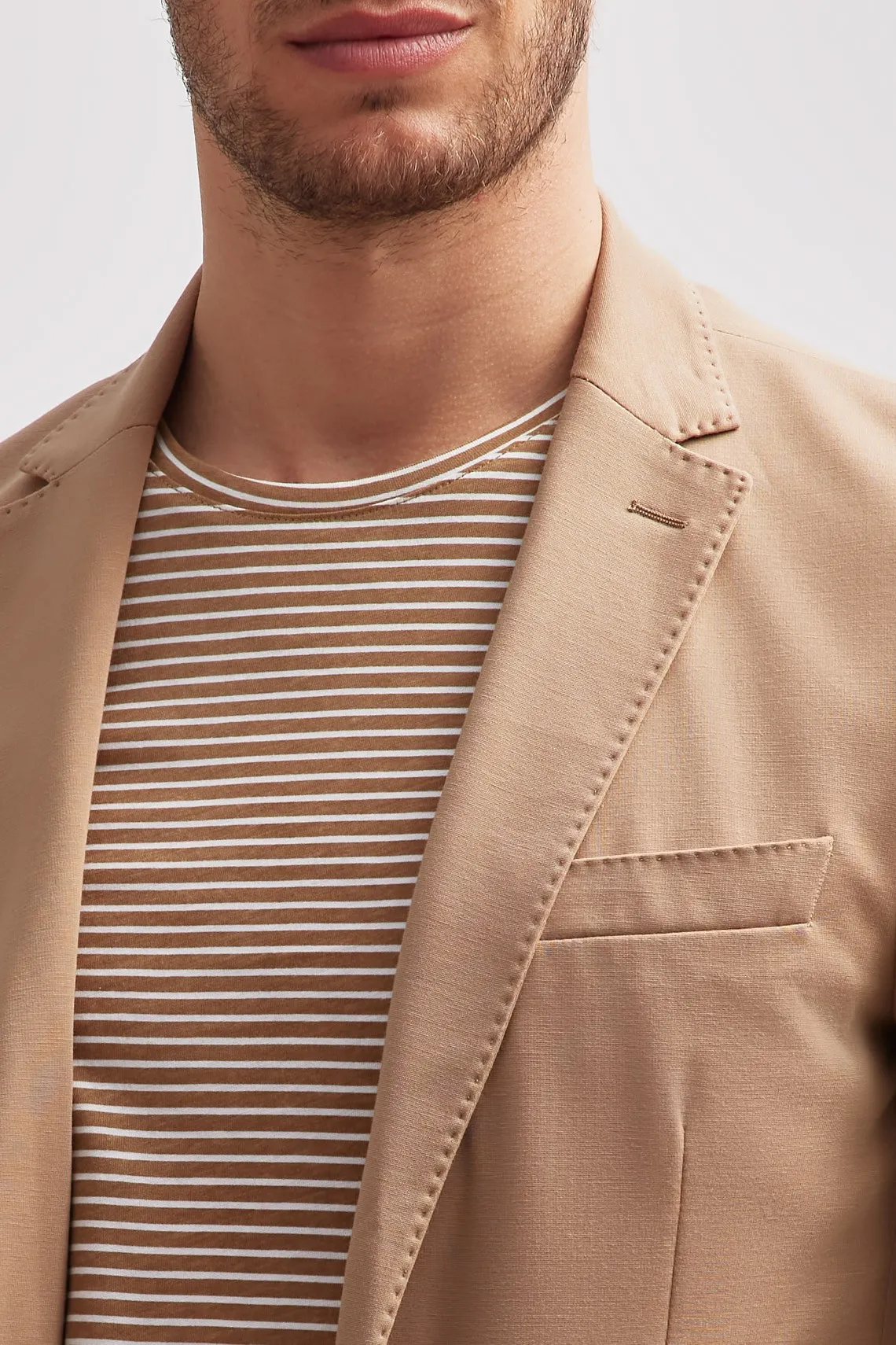 GIACCA IN JERSEY BEIGE