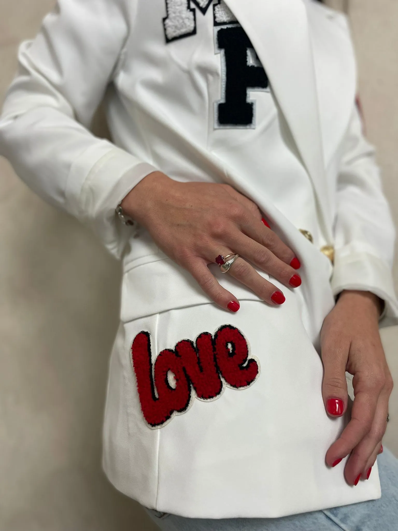 Giacca Patch MF Bianco
