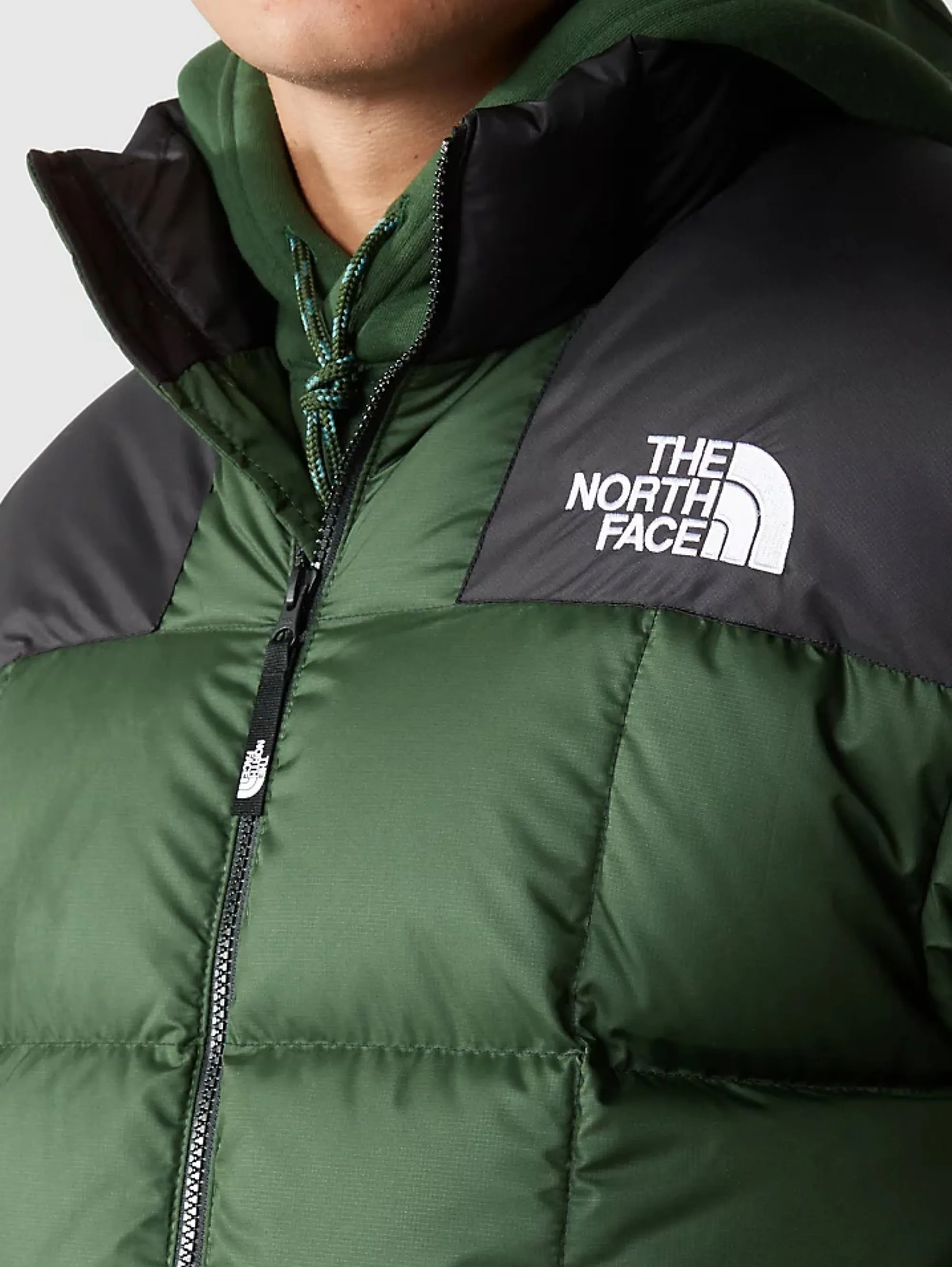 Giaccone Corto Trapuntato in Piuma Lhotse Verde/Nero