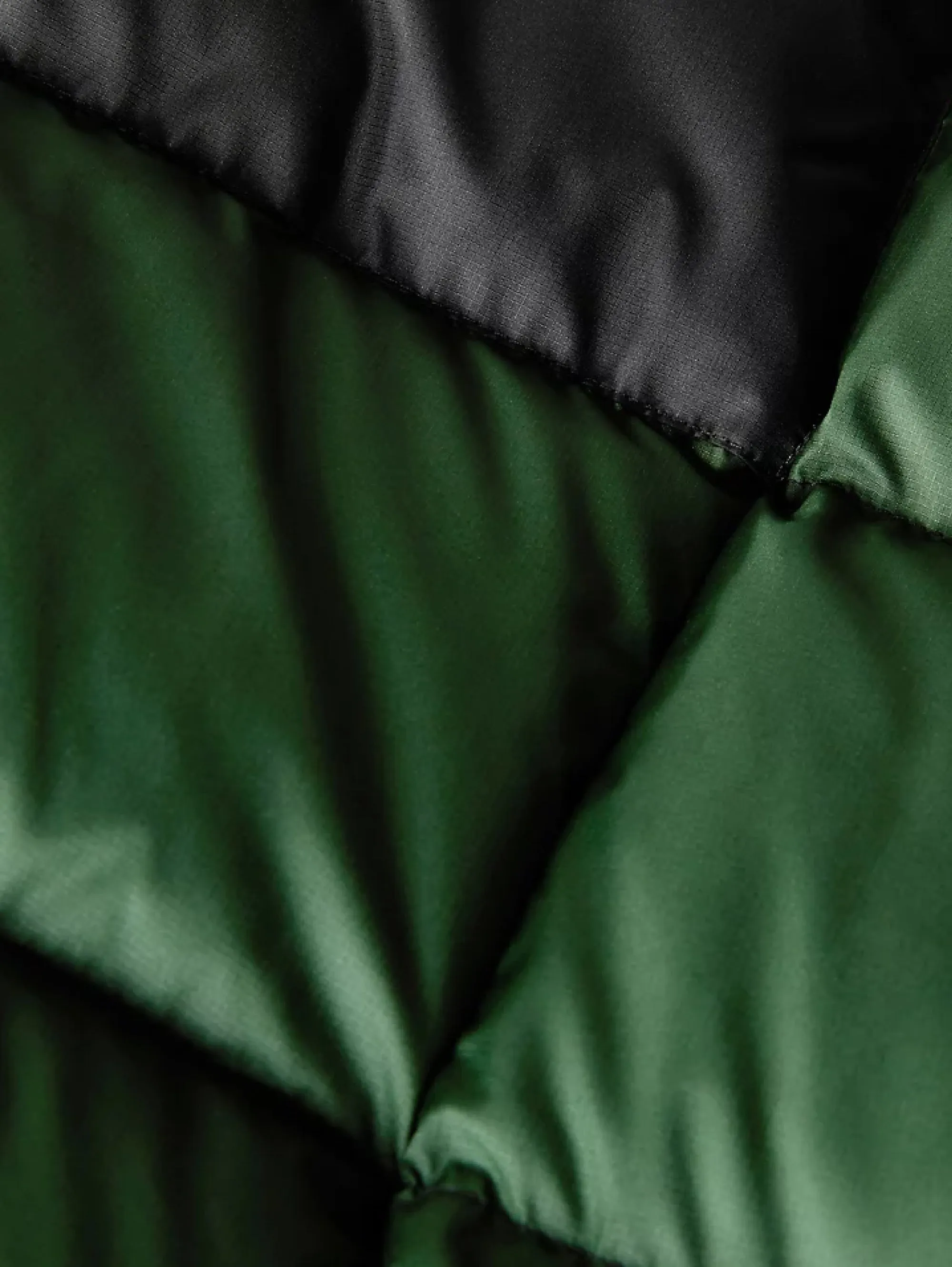 Giaccone Corto Trapuntato in Piuma Lhotse Verde/Nero
