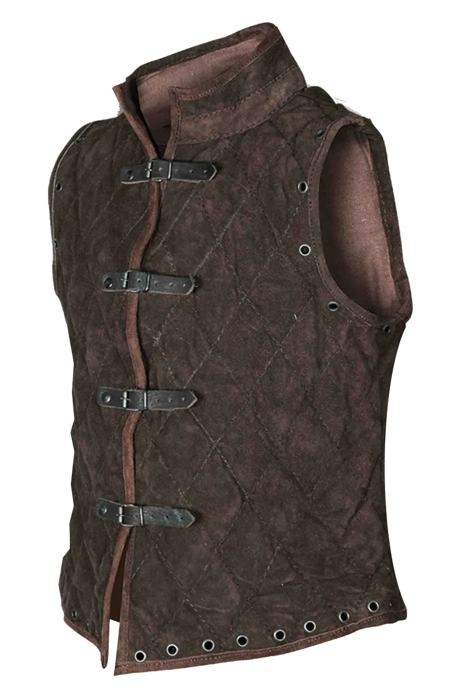 Gilet imbottito medievale marrone per LARP GdV o GRV
