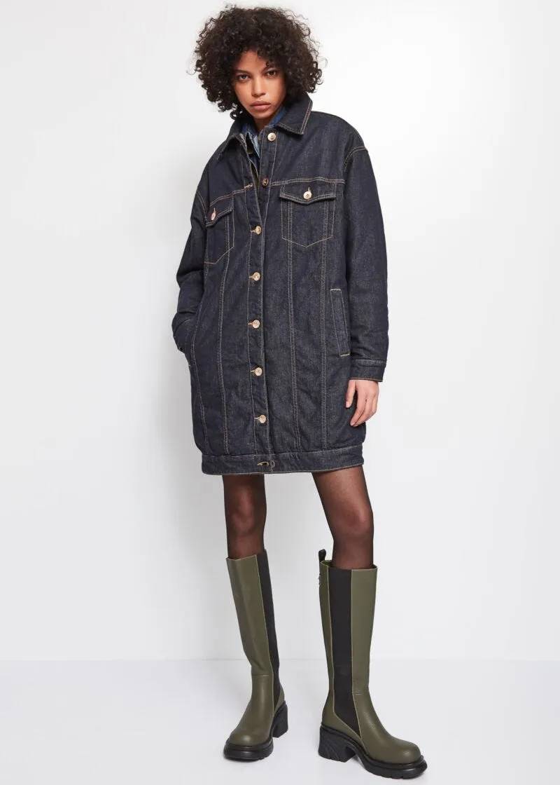 Giubbotto lungo in denim