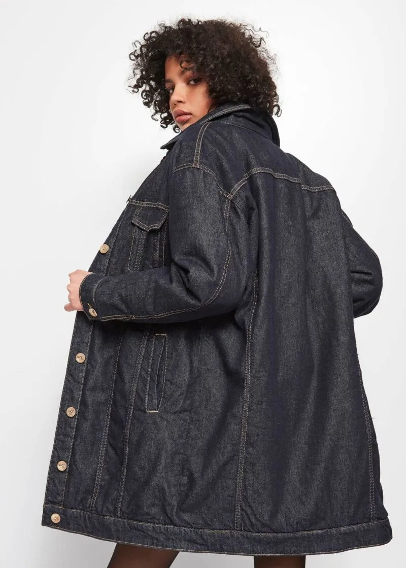 Giubbotto lungo in denim