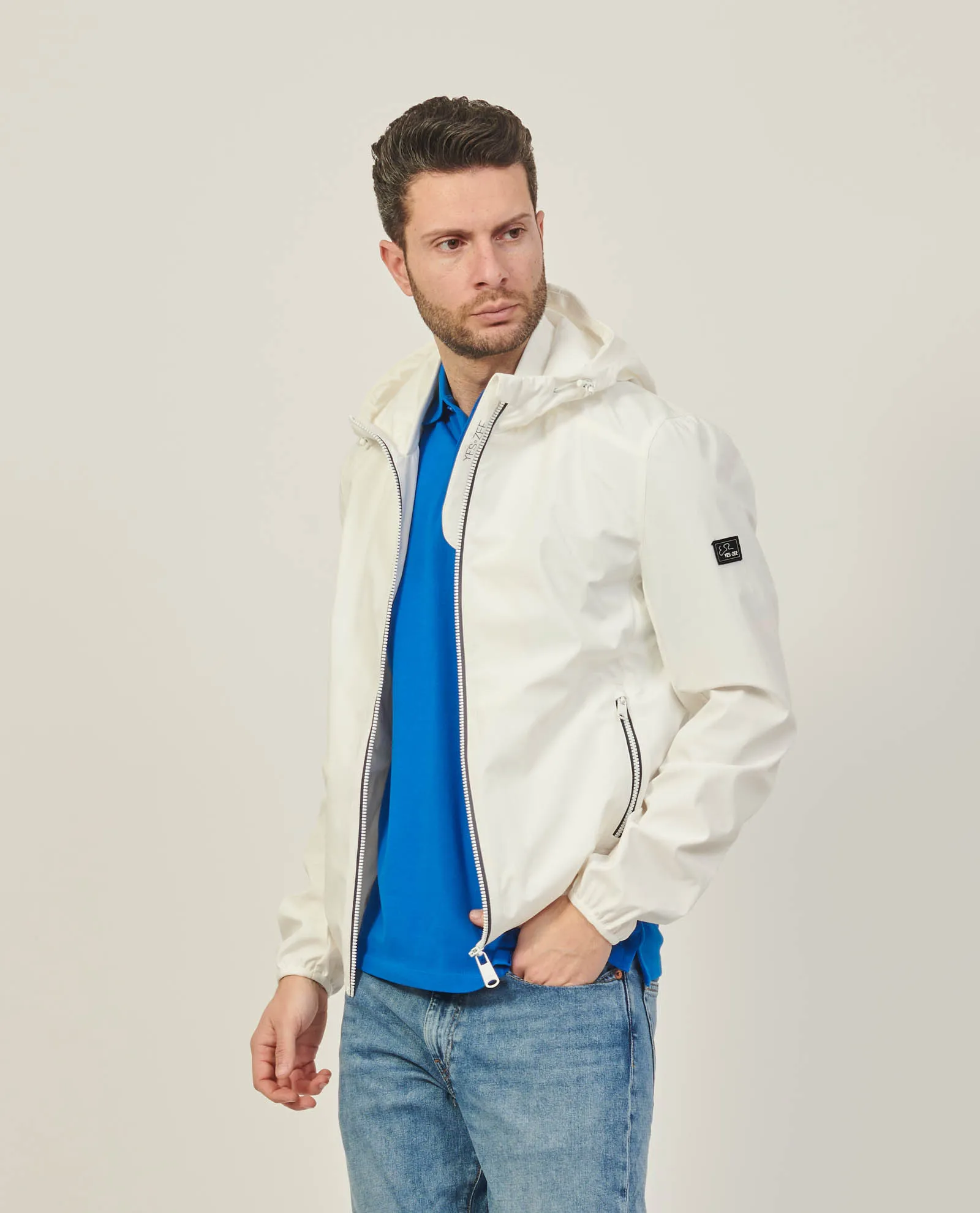 Giubbotto uomo Yes Zee in softshell con cappuccio