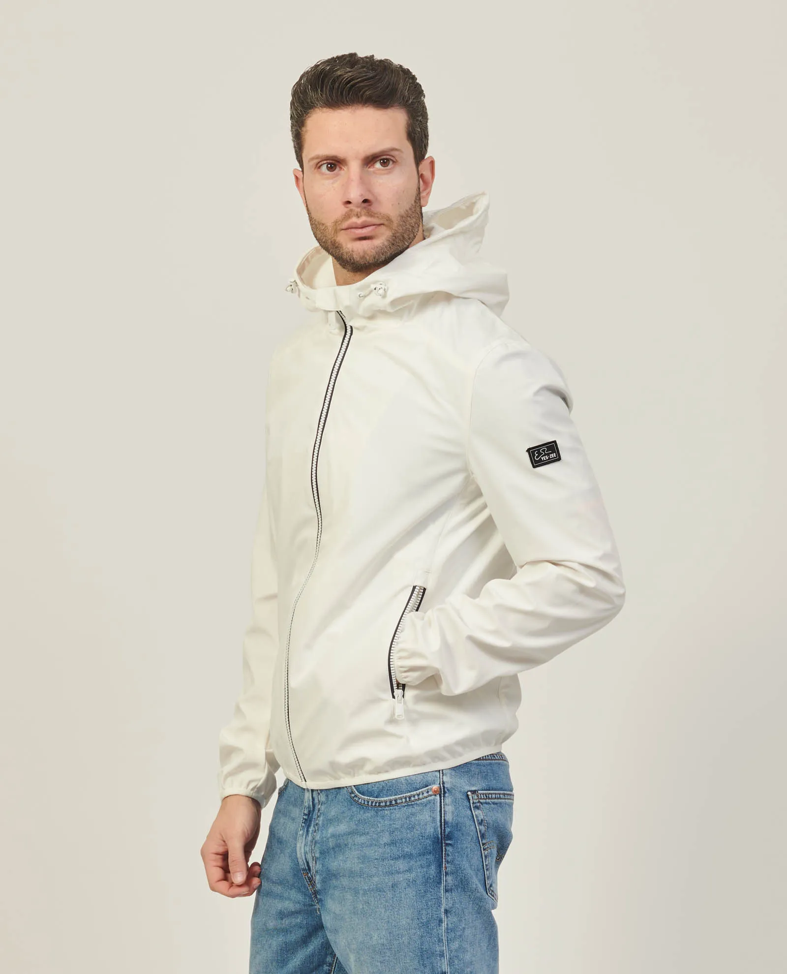 Giubbotto uomo Yes Zee in softshell con cappuccio